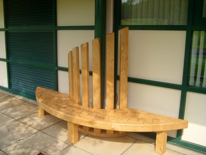 Wooden memorial Seat