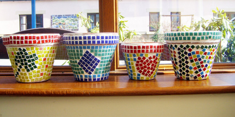 Mosaic plant pots