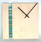Wood & Coloured Perspex Clock No. 66
