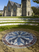 Large outdoor circular mosaic
