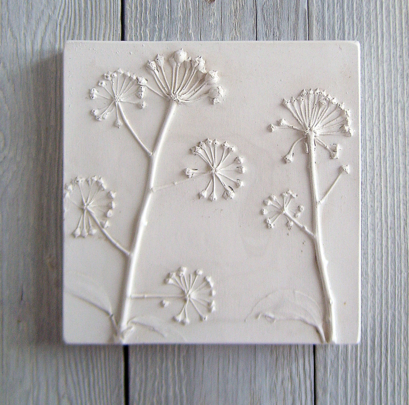 Medium Mature Ivy plaster cast tile