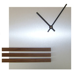 Aluminium & Dark wood clock No.59