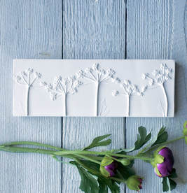 Cow parsley No.4 plaster cast wall plaque