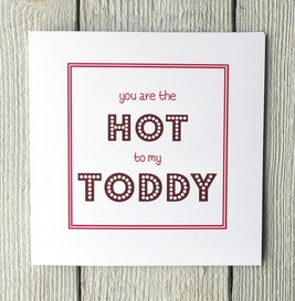 Greetings card you are the Hot to my Toddy
