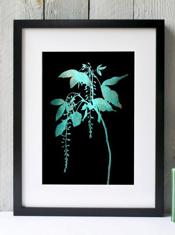 Fiona Gray - Turquoise laburnum print 