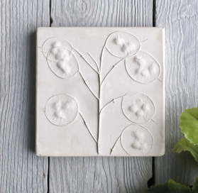 Small Honesty plaster cast tile