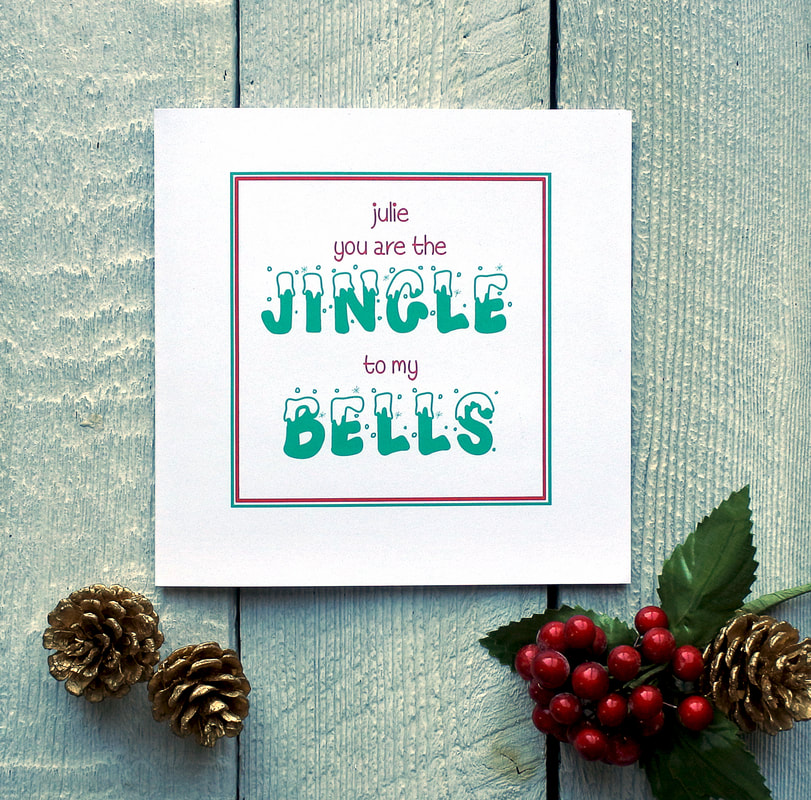 Personalised jingle bells card