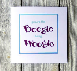 Boogie Woogie card. Fiona Gray Designs