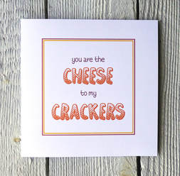 Cheese & Crackers card Fiona Gray designs