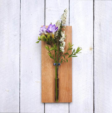 Oak & test tube flower vase