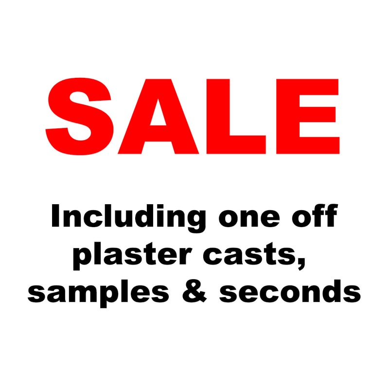 Sale of plaster cast flower plaques by Fiona Gray